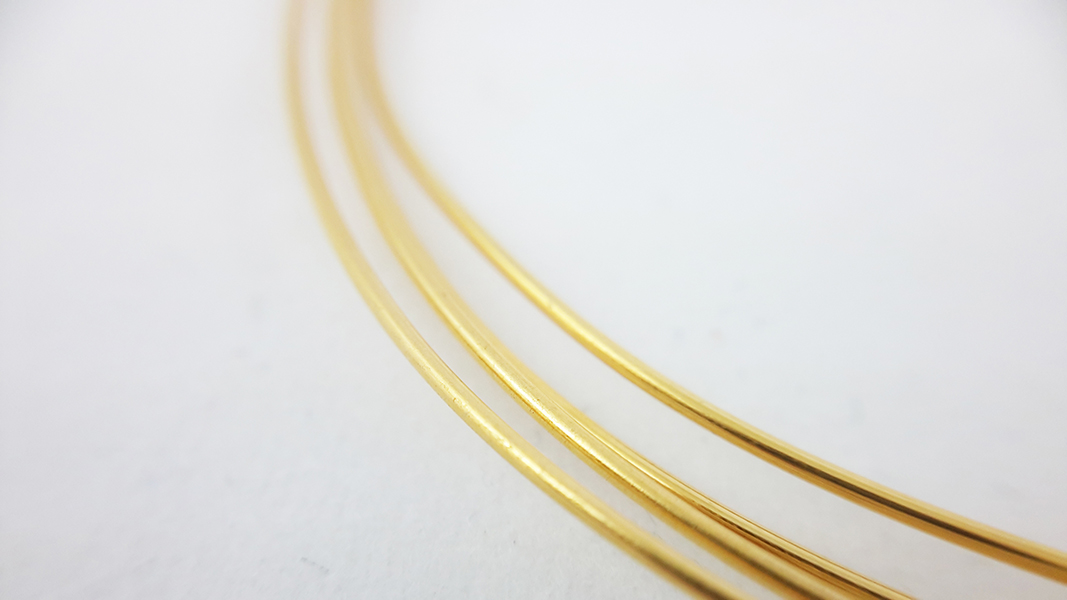 Beadsmith Wire Round Craft Wire Round 24 gauge Non-Tarnish Gold Color Wire 10 yards 41786 Gold Jewelry Wire