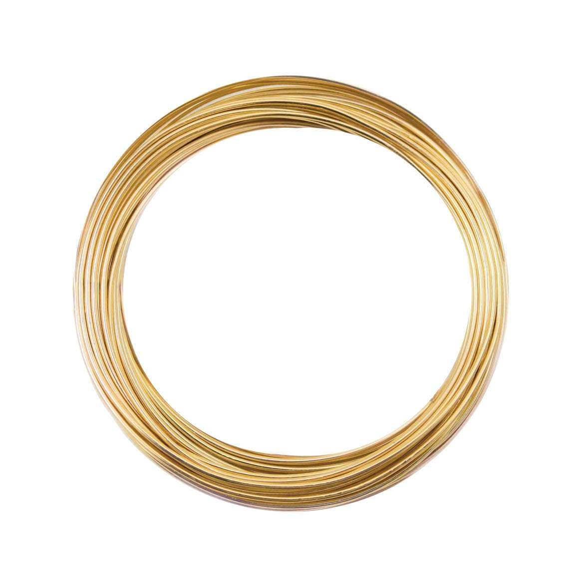 14/20 Yellow Gold-Filled Round Wire, Dead-Soft