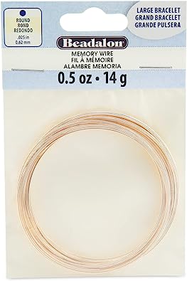 Beadalon® Memory Wire Steel, Round/Oval Bracelet-Large Choose Color